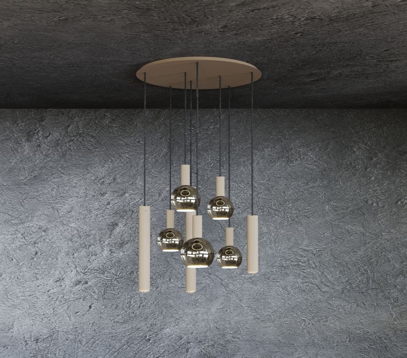 4335 - Riva Pendelleuchte rund Ø35 cm - 8 Lichter 