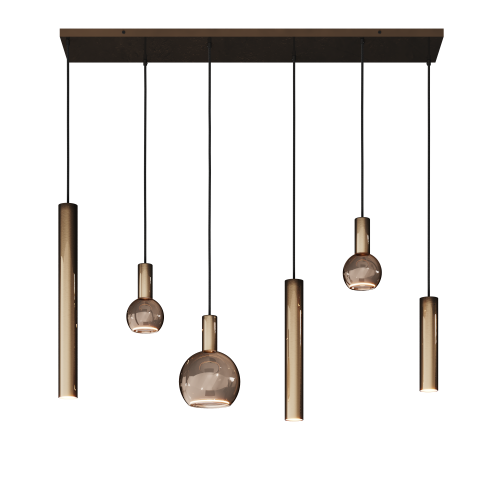 4370 - Riva Pendelleuchte gerade 120cm - 6 Lichter 