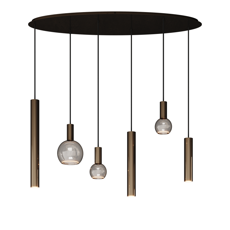 4395 - Riva Pendelleuchte oval 120cm - 6 Lichter 