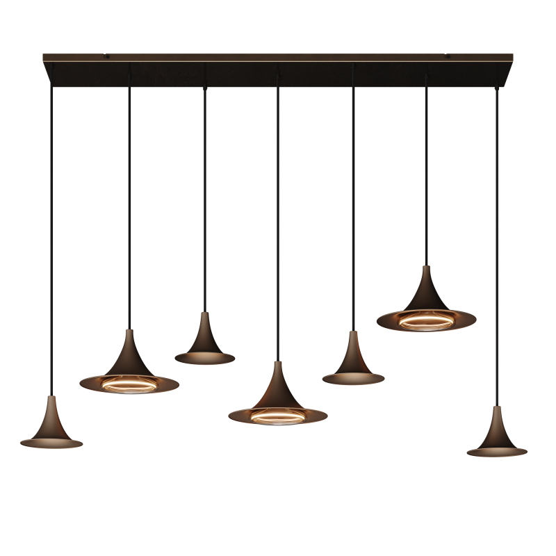 6730 - Arezzo Pendelleuchte gerade 145cm - 7 Lichter 