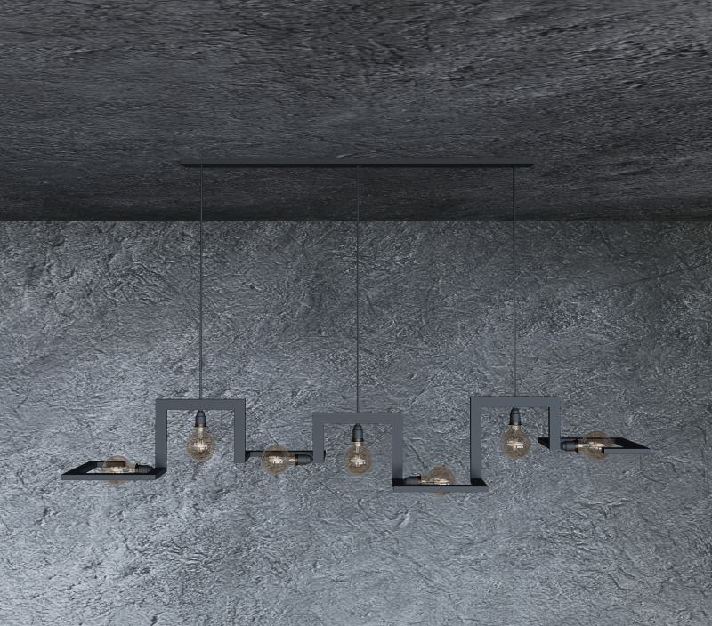 9525 - Tortona Pendelleuchte 7 Lichter 