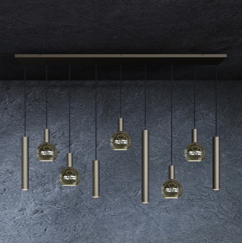 4325 - Riva Pendelleuchte gerade 170cm - 9 Lichter  