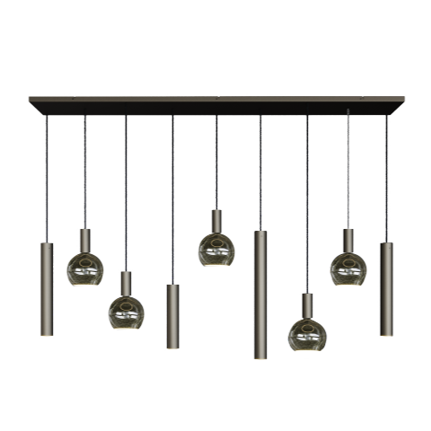 4325 - Riva Pendelleuchte gerade 170cm - 9 Lichter  