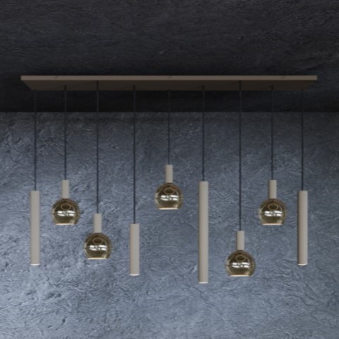 4325 - Riva Pendelleuchte gerade 170cm - 9 Lichter  