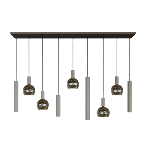 4325 - Riva Pendelleuchte gerade 170cm - 9 Lichter  