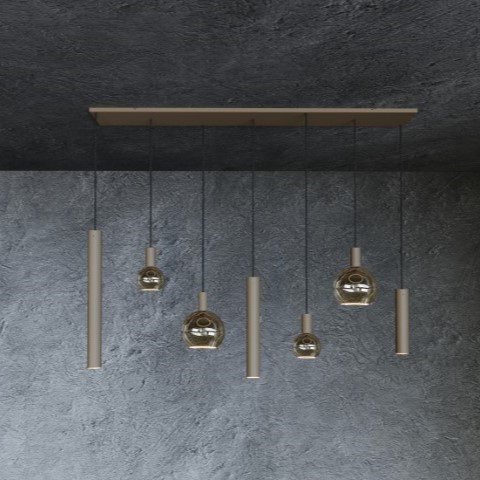 4380 - Riva Pendelleuchte gerade 145cm - 7 Lichter  