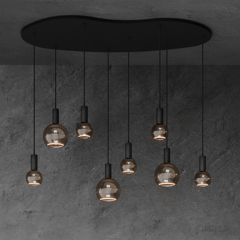 40080 - Segula 007 Pendelleuchte organisch 140cm - 8 Lichter 