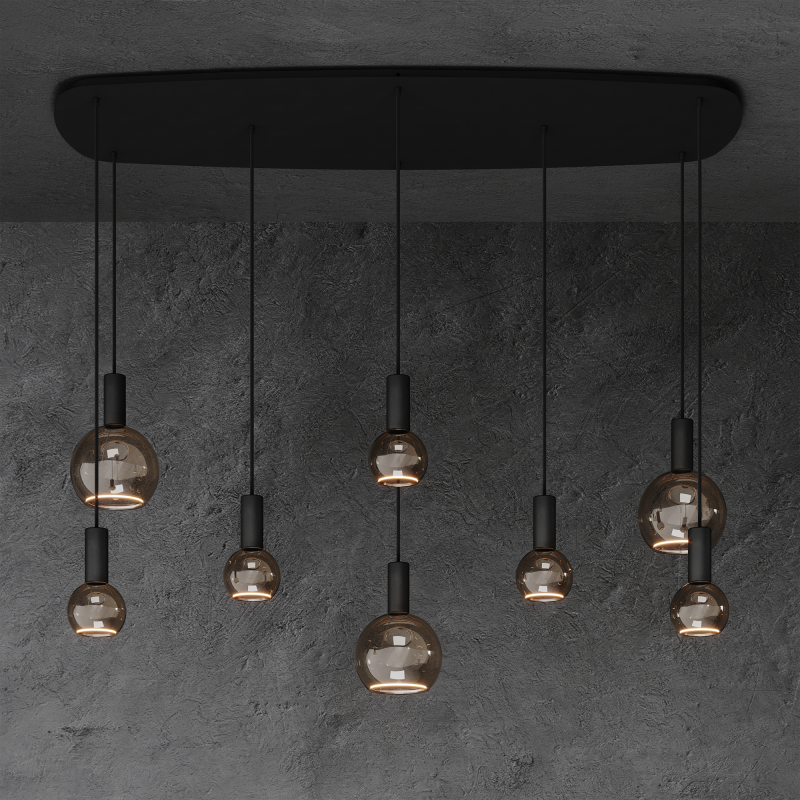 40085 - Segula 007 Pendelleuchte Dänisch Oval 145cm - 8 Lichter 
