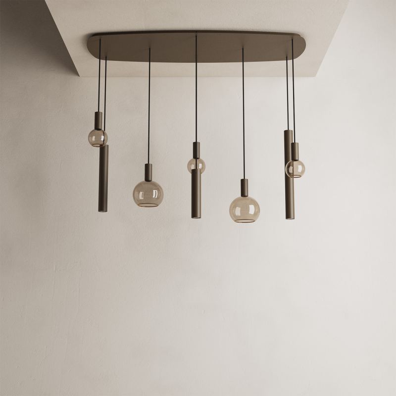 4311 - Riva Pendelleuchte Dänisch Oval 145cm - 8 Lichter 