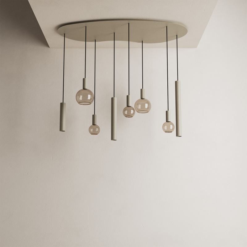 4317 - Riva Pendelleuchte organisch - 8 Lichter 