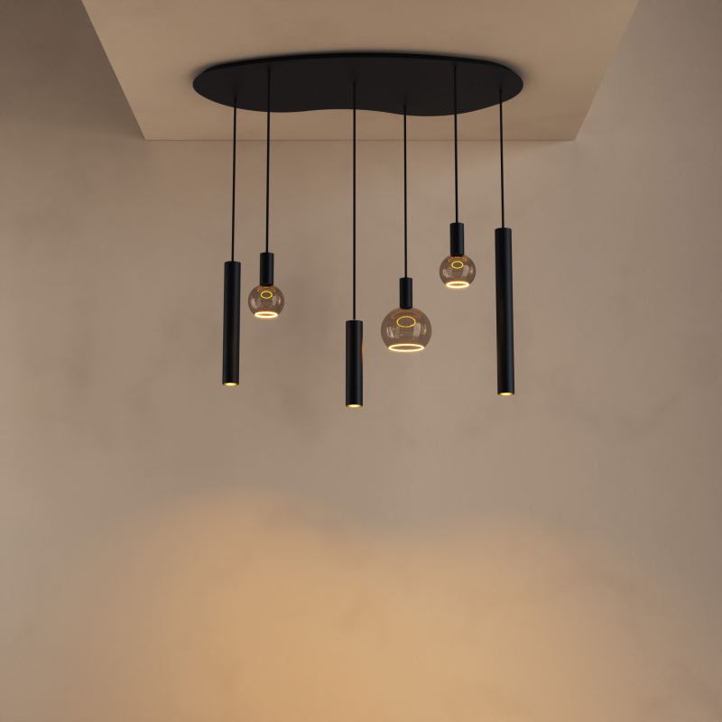 4318 - Riva Pendelleuchte organisch - 6 Lichter 