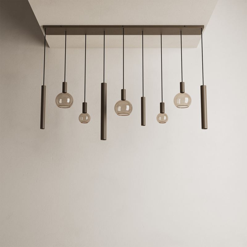 4320 - Riva Pendelleuchte gerade 170cm - 9 Lichter 