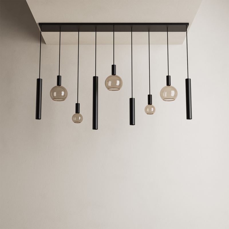 4325 - Riva Pendelleuchte gerade 170cm - 9 Lichter  