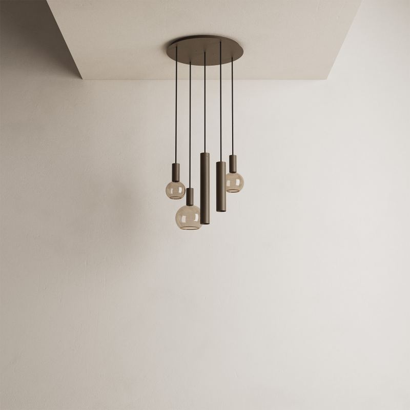 4330 - Riva Pendelleuchte rund Ø50 cm - 5 Lichter 