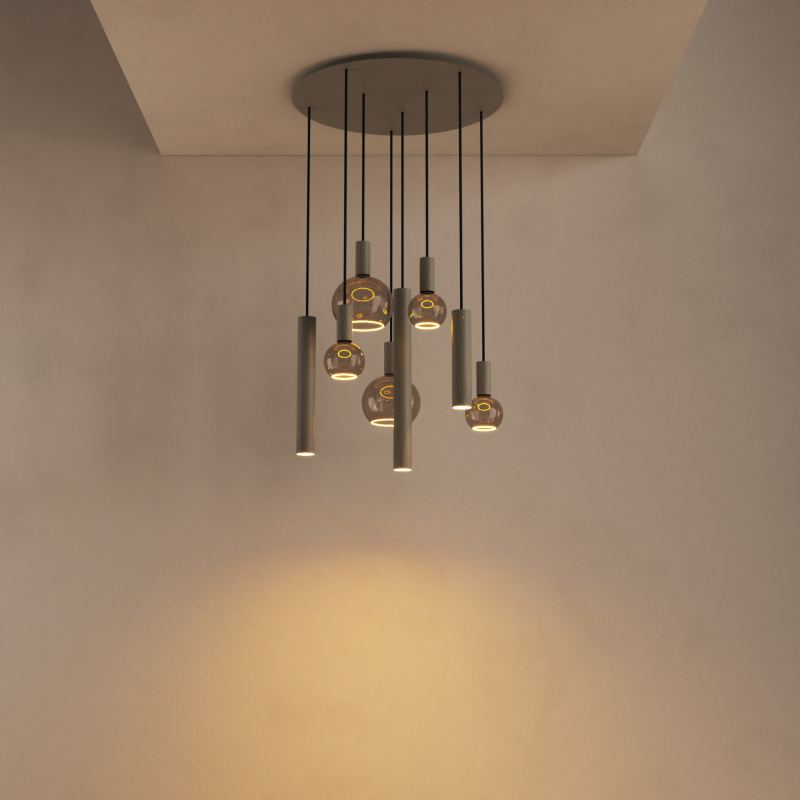 4335 - Riva Pendelleuchte rund Ø35 cm - 8 Lichter 