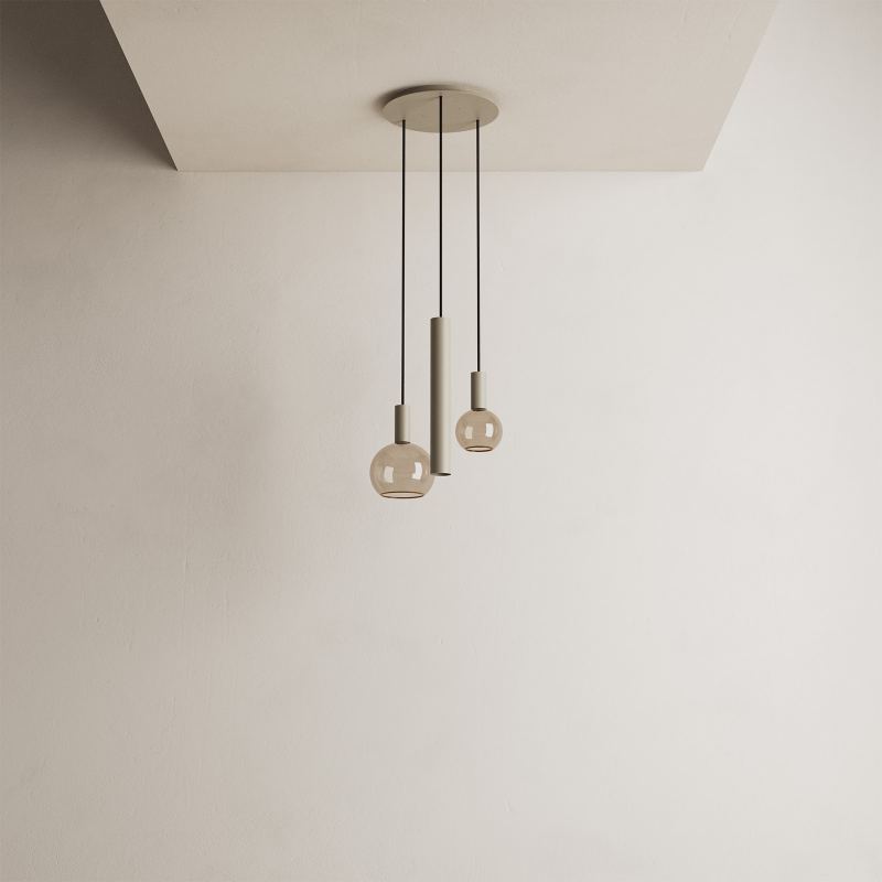 4350 - Riva Pendelleuchte rund Ø35 cm - 3 Lichter 