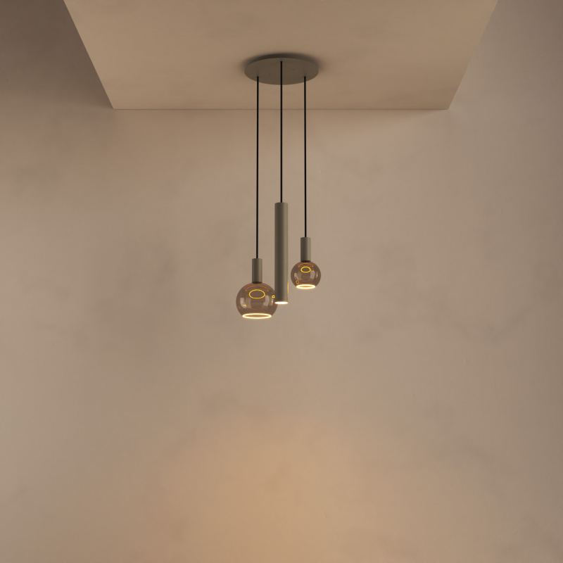 4350 - Riva Pendelleuchte rund Ø35 cm - 3 Lichter 