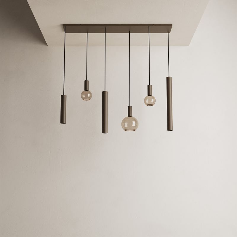 4370 - Riva Pendelleuchte gerade 120cm - 6 Lichter 