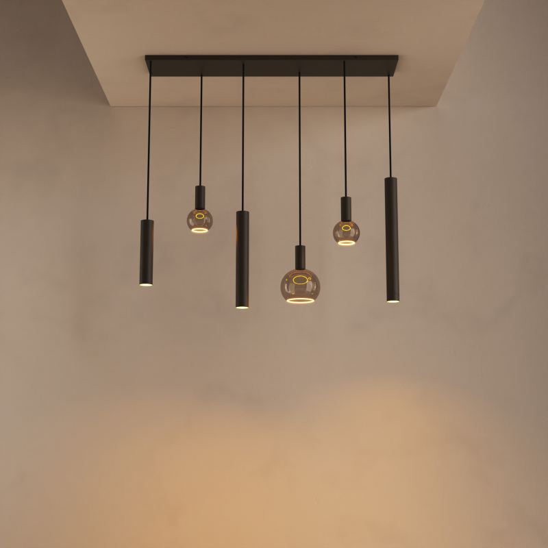 4370 - Riva Pendelleuchte gerade 120cm - 6 Lichter 