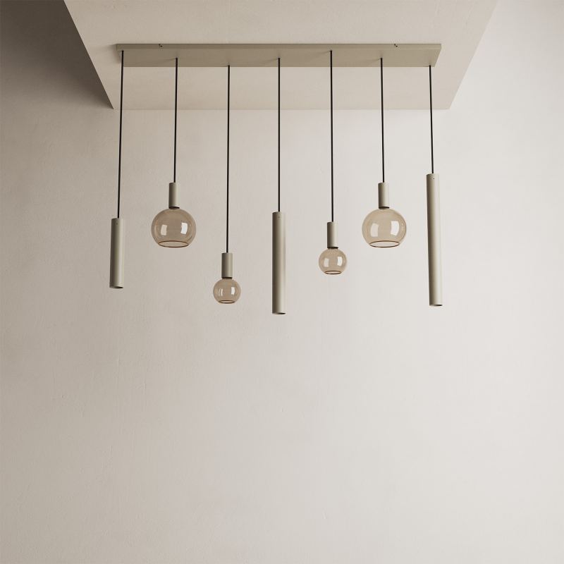 4380 - Riva Pendelleuchte gerade 145cm - 7 Lichter  