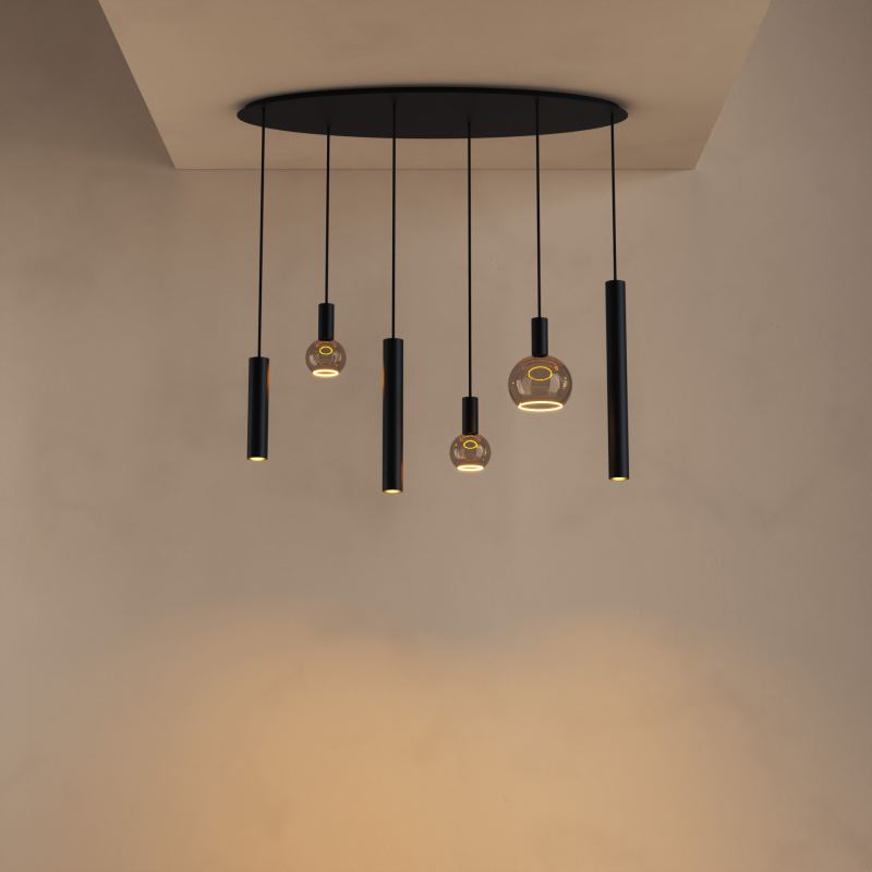4395 - Riva Pendelleuchte oval 120cm - 6 Lichter 