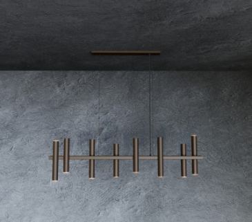 1300 - Stelvio Pendelleuchte 140cm - 8 Röhren - 10 Lichter 