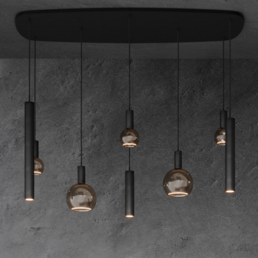 4311 - Riva Pendelleuchte Dänisch Oval 145cm - 8 Lichter