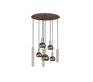 4335 - Riva Pendelleuchte rund Ø35 cm - 8 Lichter