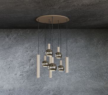4335 - Riva Pendelleuchte rund Ø35 cm - 8 Lichter