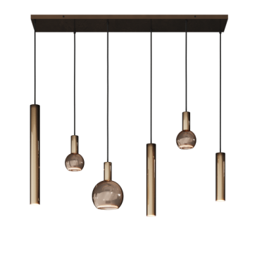 4370 - Riva Pendelleuchte gerade 120cm - 6 Lichter 