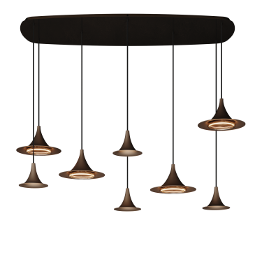 6700 - Arezzo Pendelleuchte Dänisch Oval - 8 Lichter