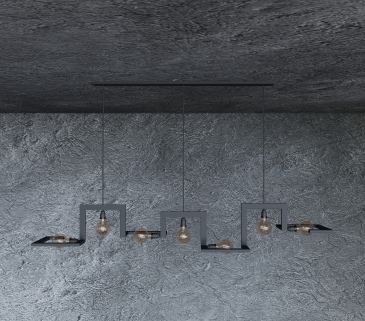 9525 - Tortona Pendelleuchte 7 Lichter