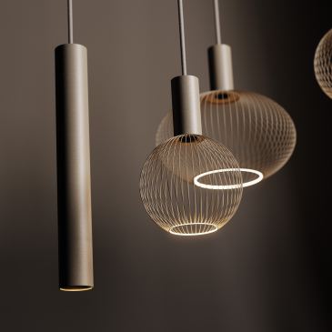9100 - Como Hängelampe flach oval 145 cm - 8-Lichter 