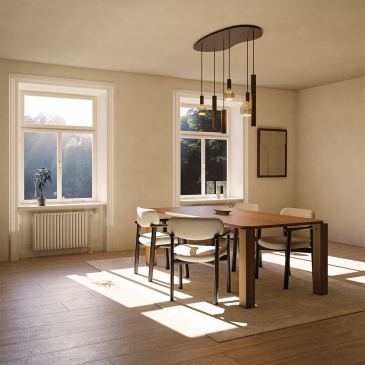 4318 - Riva Pendelleuchte organisch - 6 Lichter 