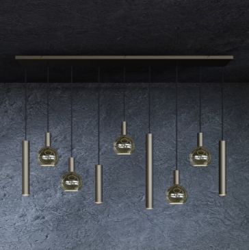 4325 - Riva Pendelleuchte gerade 170cm - 9 Lichter
