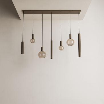 4300 - Riva Pendelleuchte gerade 145cm - 7 Lichter 