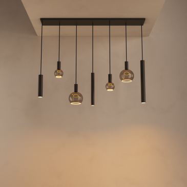 4300 - Riva Pendelleuchte gerade 145cm - 7 Lichter 