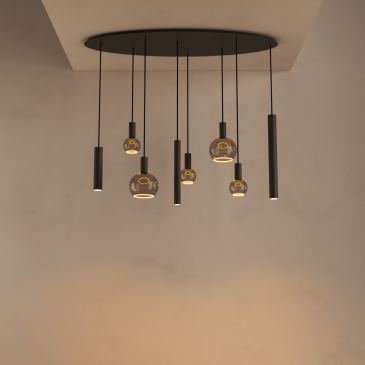 4310 - Riva Pendelleuchte oval 140cm - 8 Lichter