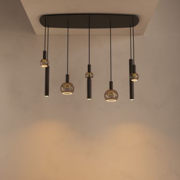 4311 - Riva Pendelleuchte Dänisch Oval 145cm - 8 Lichter