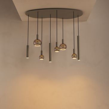 4317 - Riva Pendelleuchte organisch - 8 Lichter 