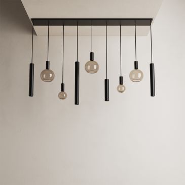 4325 - Riva Pendelleuchte gerade 170cm - 9 Lichter