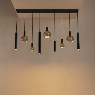 4325 - Riva Pendelleuchte gerade 170cm - 9 Lichter