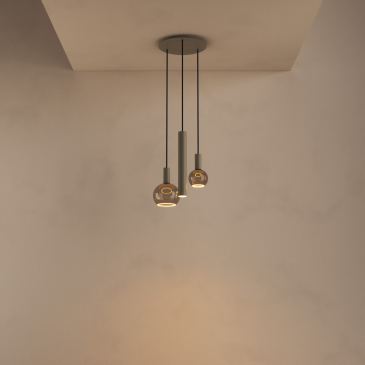 4350 - Riva Pendelleuchte rund Ø35 cm - 3 Lichter