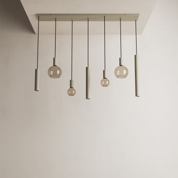 4380 - Riva Pendelleuchte gerade 145cm - 7 Lichter